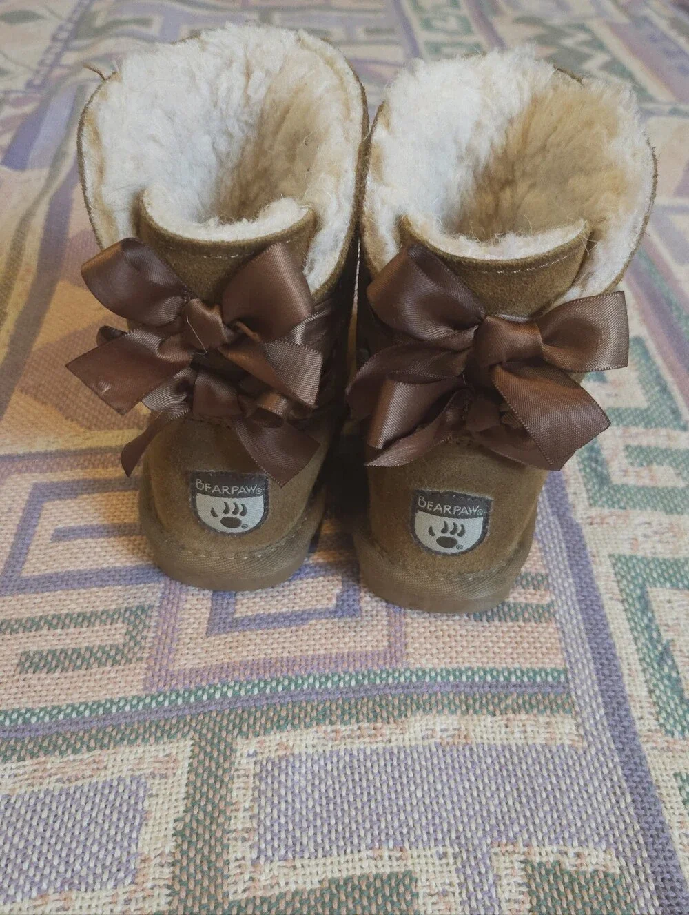 Bearpaw Toddler Boots Bow Size 8c